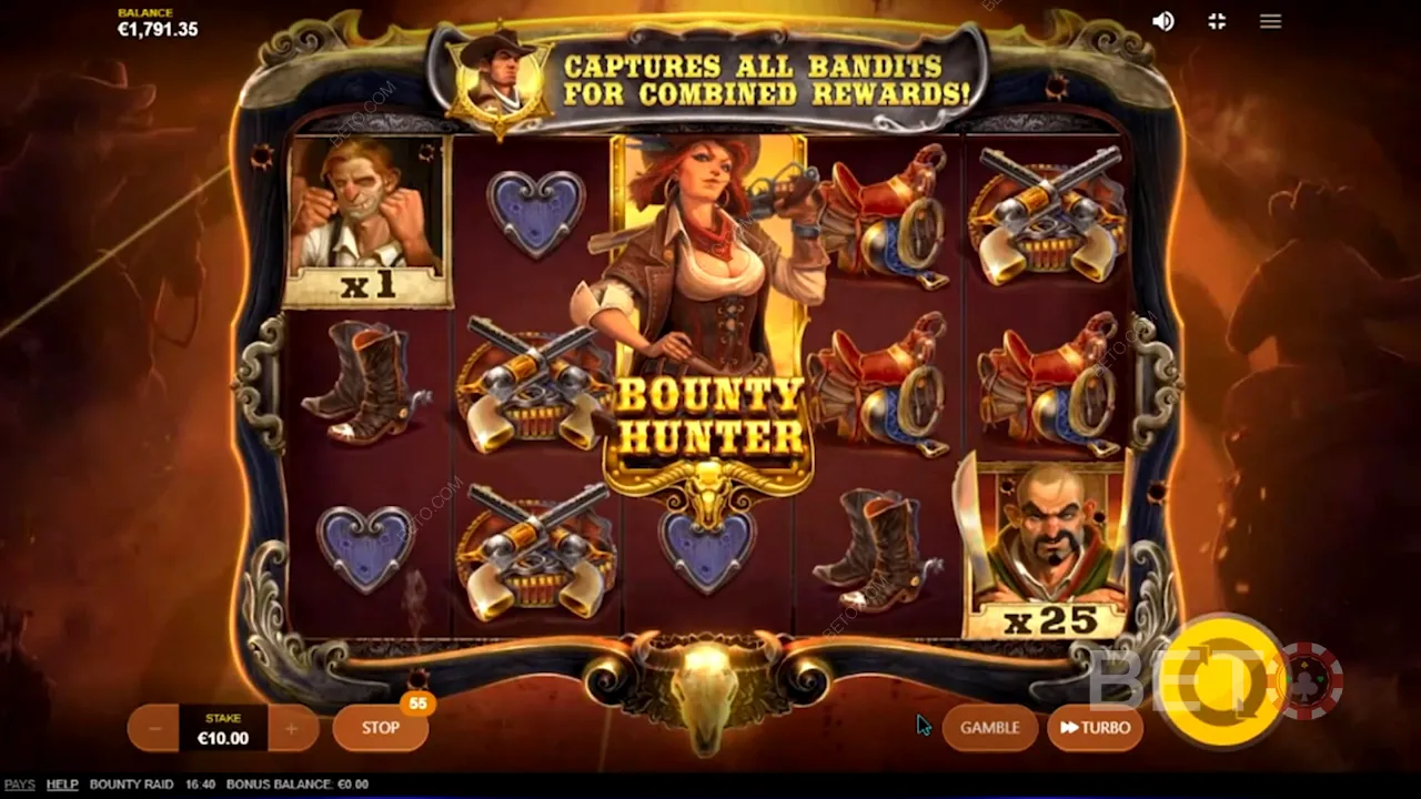 Eksempel på Bounty Raids funktionsrige gameplay