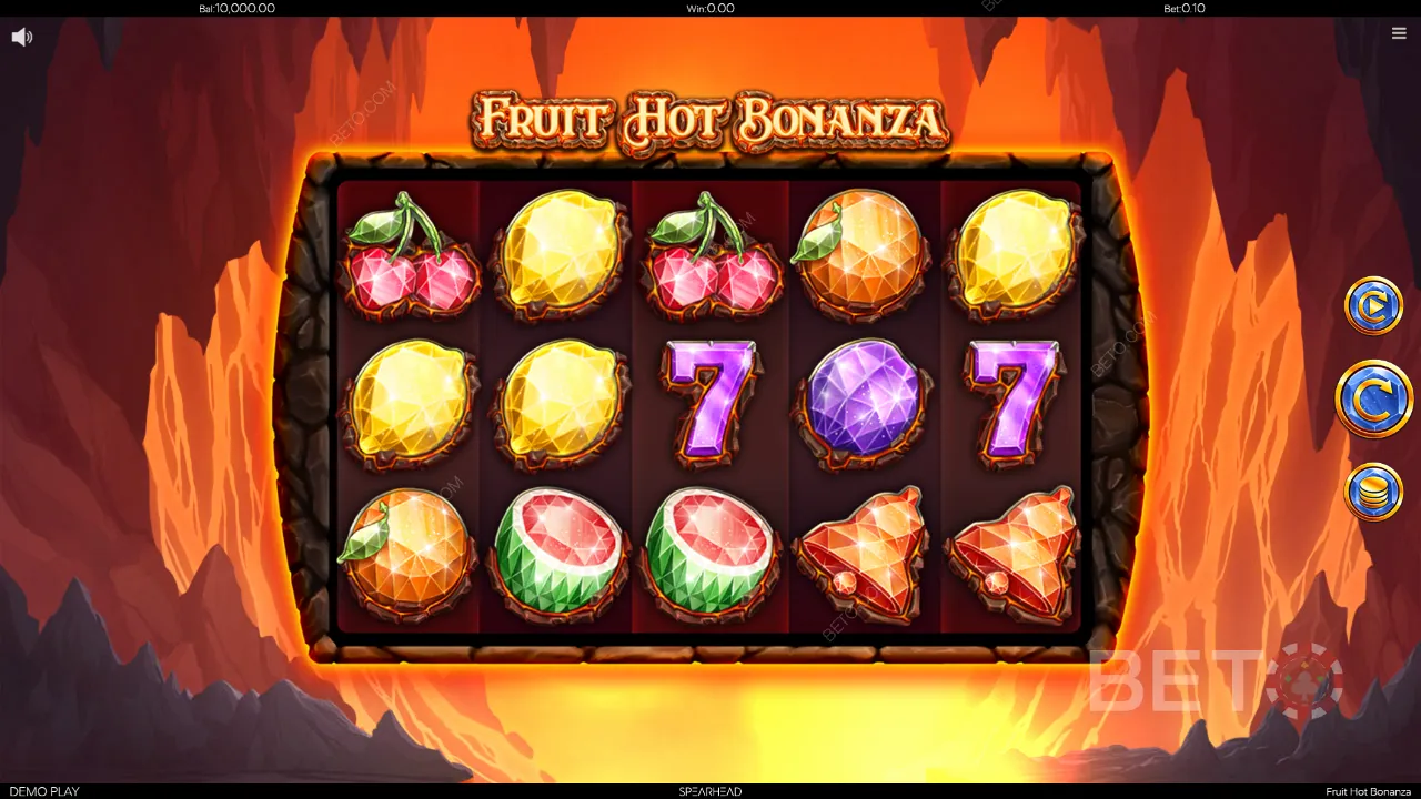 Eksempel på gameplay i Fruit Hot Bonanza