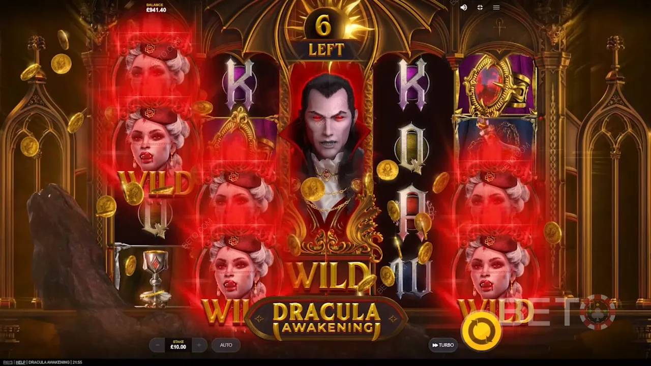 Gameplay på Dracula Awakening spillemaskinen
