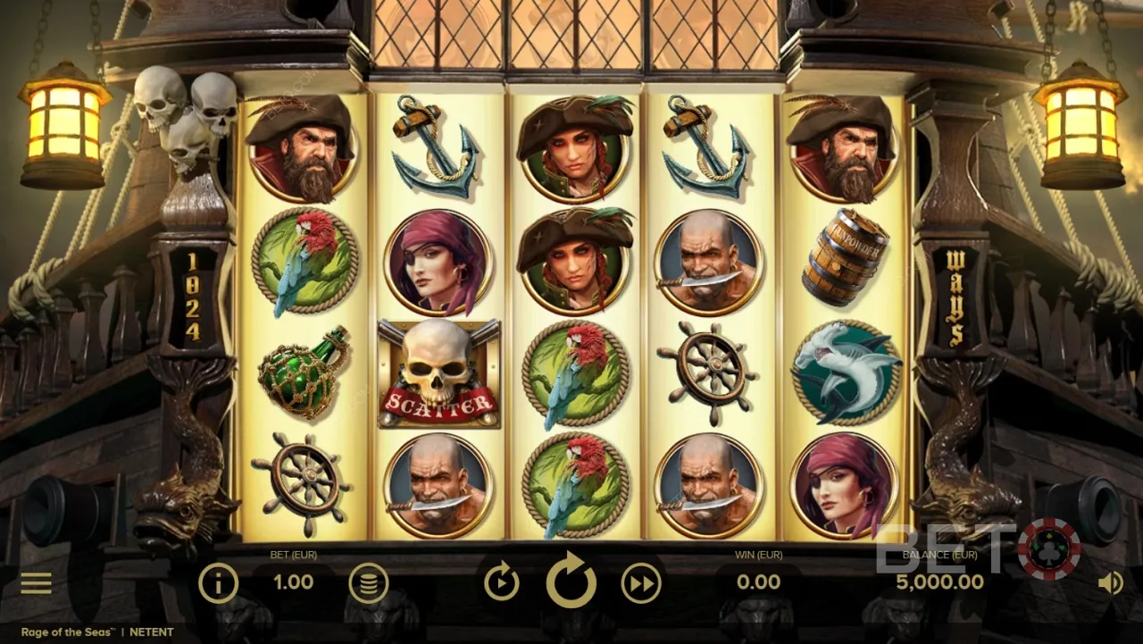 Eksempel på gameplay i Rage of the Seas 