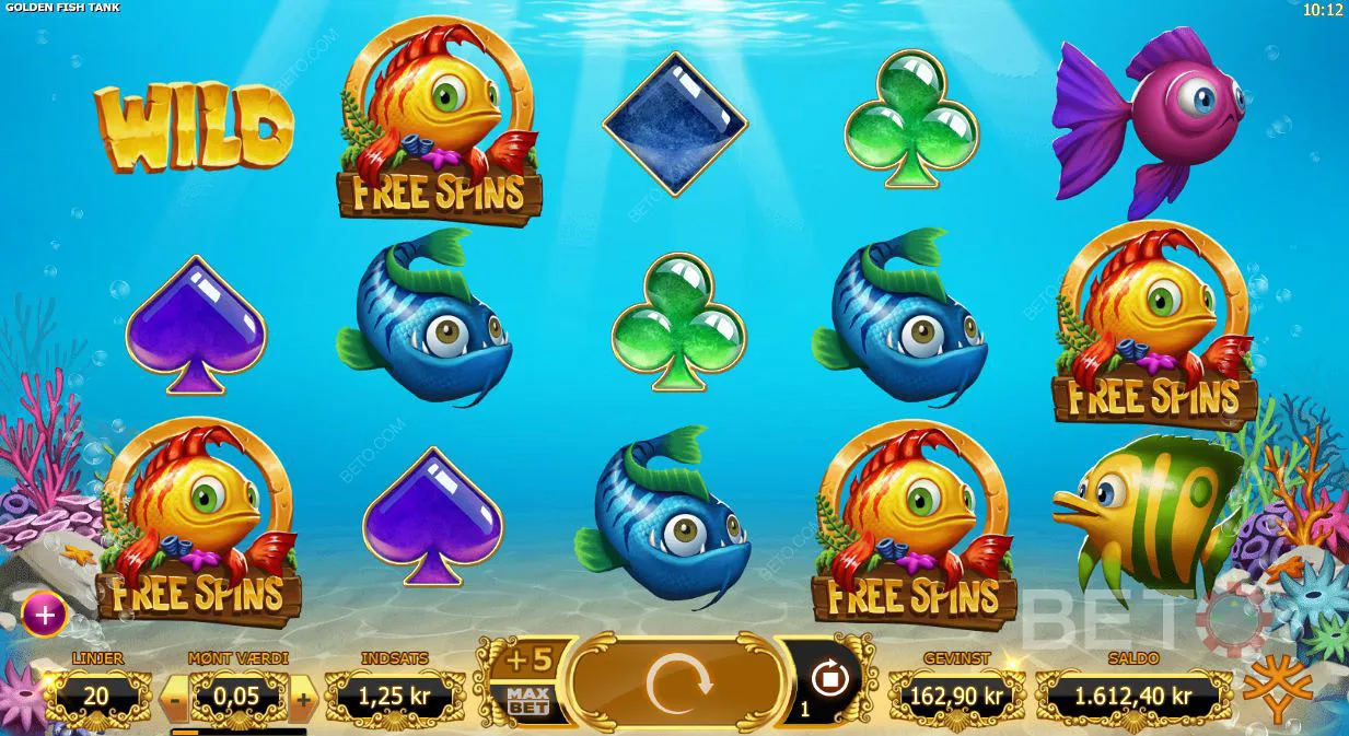 Eksempel på gameplay i Golden Fish Tank